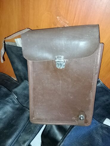 Портфели: Портфель‑органайзер советского образца (кожа/кожзам, коричневый) — 16