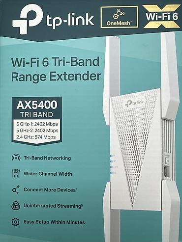 kompüter işi: TP-Link RE815XE Wi‑Fi 6E Tri-Band Siqnal Gücləndirici (Range Extender) — 4