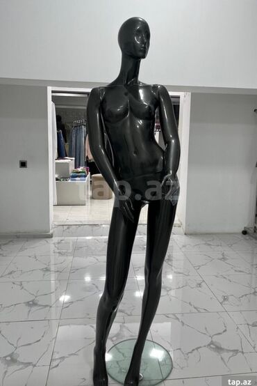 Rəf vitrinləri: Qadın, Plastik, plastmas, Qara