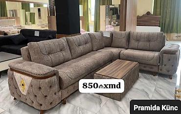 puflar: Pramida künc divan dəsti - L‑şəkilli, 5 yerlik künc divan - Yumşaq — 1