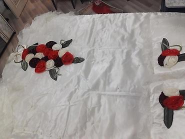 first home tekstil: Cehizlik beyaz pokrival desti.teptezedir ve ishlenmeyib.daima — 4