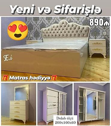 mebel yigilmasi: Yataq otağı dəsti – yeni və sifarişlə Tərkib: - İki nəfərlik çarpayı — 1