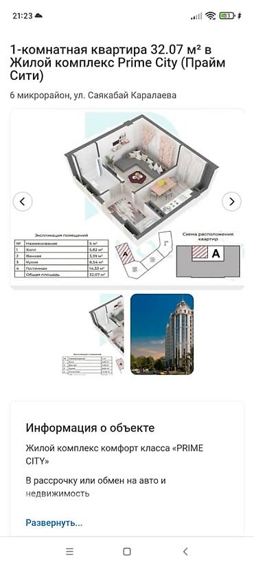 про маркет: 1 комната, 32 м², Элитка, 9 этаж, Готовая ПСО (под самоотделку) — 2
