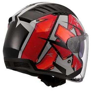 Oprema za bicikliste: LS2 Copter II jet kaciga – grafika crveno/siva/crna - Tip: otvorena — 11