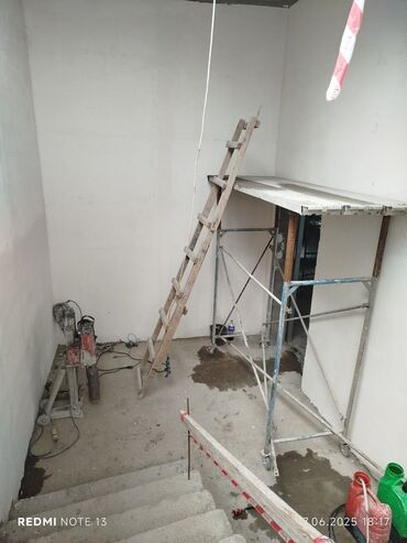 Beton işləri: Səssiz tozsuz səliqəli kəsim. Beton katlavan monolit kubik — 12