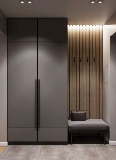 Шкафы для одежды: Мебель на заказ, Элегантный гардероб в современном стиле, выполненный — 19