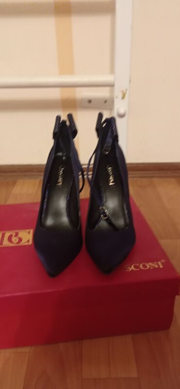 вечерняя обувь: Туфли, 38, Basconi, Колдонулган, түсү - Көк, Өзү алып кетүү
