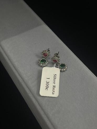 Серебряные серьги: Серебряные серьги, Проба 925, Фианит, Женские — 15