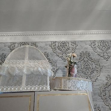 gəlin paltarları: Toy və nişan üçün dekorativ səbət və qutu dəsti - Zərif krujeva ilə — 3
