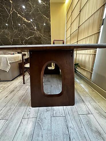 study table: Кухонный стол и стул, Новый, Самовывоз, цвет - Бежевый — 2