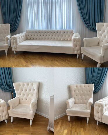 Sifarişlə dolablar: İşlənmiş, Künc divan, 2 kreslo