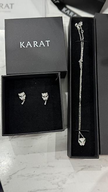 karat: Ювелирный комплект KARAT: серьги и подвеска на цепочке. - Дизайн — 2