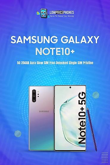 aiphone 11: Samsung Note 10 Plus, Б/у, 256 ГБ, цвет - Синий, eSIM, 2 SIM — 1