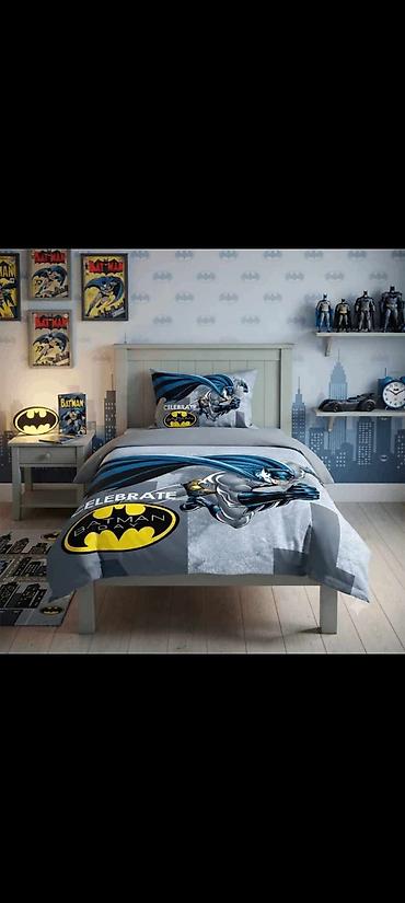 prugasti kompleti: Batman posteljina Set od 3 dela - jastučnica, čaršav i navlaka za — 1