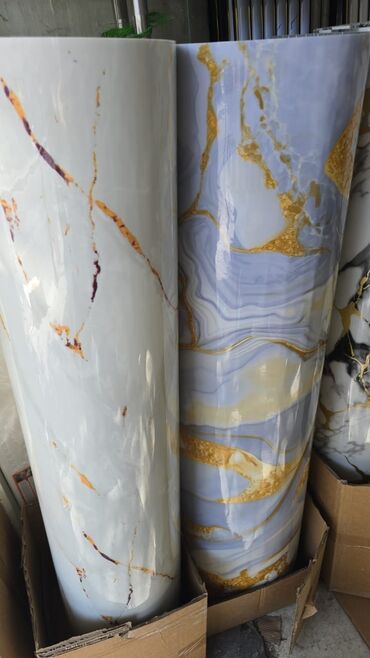 Mərmər effektli PVC panellər: Hamam ucun kafel evezi mermer paneller . Suvaqin ustunden kafelin — 19