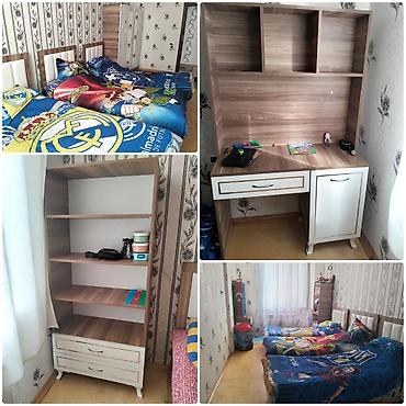 Gənc yataq dəsti 450 Azn. 3 çarpayı, yazı masası və dolab aiddir