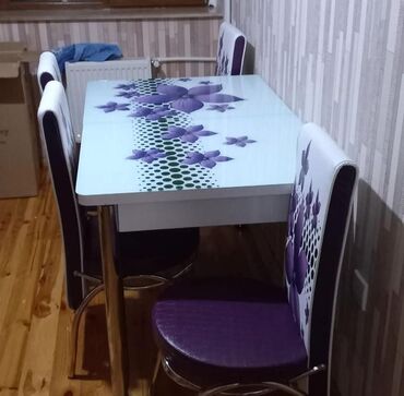 kuxna masa: Для кухни, Новый, Раскладной, Прямоугольный стол, 4 стула, Турция