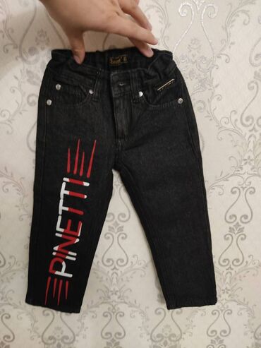 женские джинсы для полных: Джинсы и брюки, цвет - Черный, Б/у