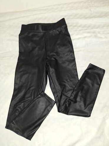 m sara pantalone: S (EU 36), Leather, color - Black