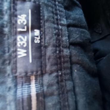tamno sive pantalone: Muške pantalone crne boje, C&A, veličina 32/34 - Klasčan — 6