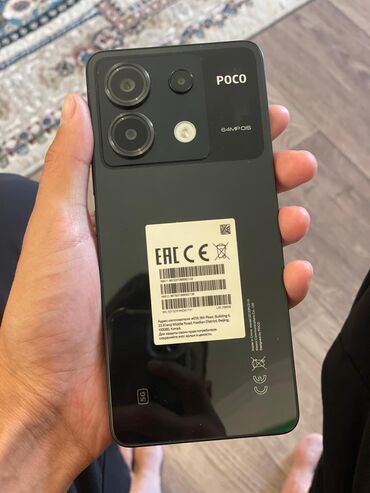 телефон poko x5: Poco X6, Б/у, 256 ГБ, цвет - Черный, 1 SIM, 2 SIM