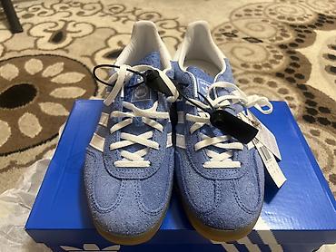 adidas gazeli: Adidas GAZELLE INDOOR — унисекс кроссовки - Цвет: небесно‑синий верх — 2