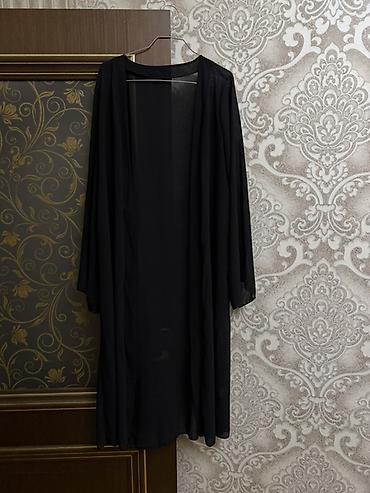 Qara şəffaf kimono/pencək - Rəng: qara - Model: önü açıq