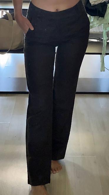 Женские брюки: Брюки Классические, Осень-весна, Италия, Лен, Новый, XS — 10