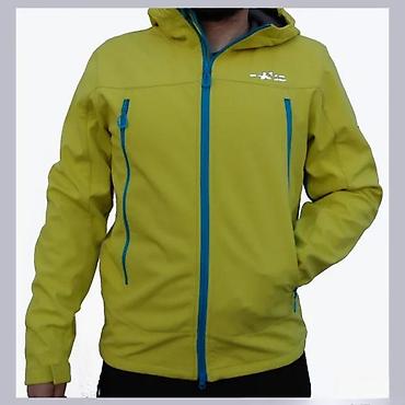 pull: Muška outdoor softshell jakna – žuta sa plavim rajsferšlusima - — 1