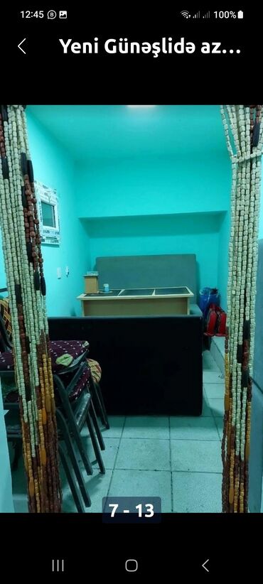 Restoran mebeli: 4 otaq bir zaldı.Ayaqyolusu və çöldə 6 kvadrat yeri var.Hazırda dərzi — 7