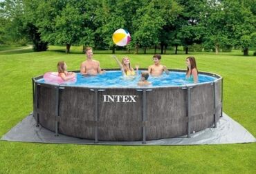 фильтр для бассейнов: Каркасный бассейн Intex GreyWood Prism Frame 457x122 см + фильтр-насос