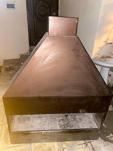 Manqallar, qrillər, barbekyu: Metaldan hazırlanan manqal/kababxana tüstü çıxaran kürə — 3