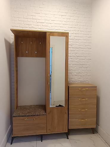 qapi taxta: Dəhliz üçün çoxfunksiyalı dolab dəsti - Material: taxta teksturalı — 1