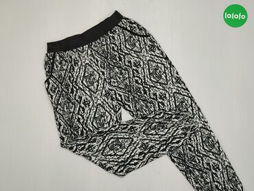 Spodnie: Spodnie M (EU 38), stan - Bardzo dobry, wzór - Print, kolor - Czarny