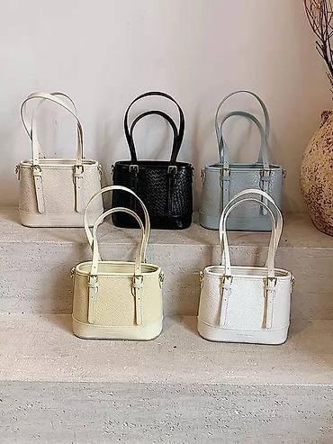 Çantalar: Şıq qadın çantaları – mini bucket/tote dizayn - Material: keyfiyyətli — 1