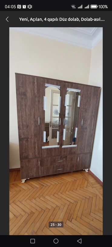 Dolablar: Yeni, Açılan, 4 qapılı Düz dolab, Dolab-asılqan, Azərbaycan — 20