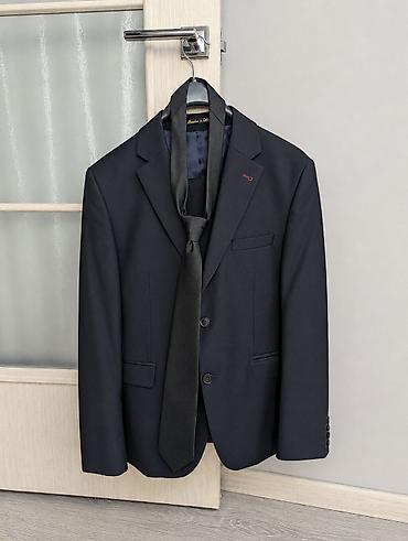 массимо дути: Мужской костюм, S, Massimo Dutti, Б/у, цвет - Синий, Самовывоз, Платная доставка — 1