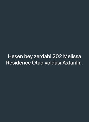 Digər ixtisaslar: Həsən bəy Zərdabi 202 ünvanında, Melissa Residence binasında otaq