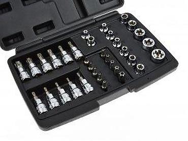 Setovi ručnog alata: Set nasadnih bitova i nastavaka u koferu – Torx, Ribe, imbus i — 2