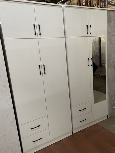 Шкафы для одежды: Шкафы 2 створчатые Эки эшик Эки коздуу шкаф Двух дверный Шифоньер — 4