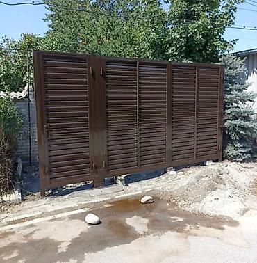 Распашные ворота: Металлические, Механические, Для частного дома, С калиткой, Оптом, Новый, Бесплатная установка — 4