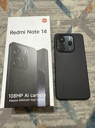 Redmi, Redmi Note 14, Б/у, 256 ГБ, цвет - Черный, 2 SIM