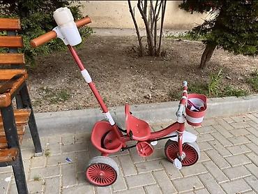 3 tekerli velosiped: Uşaq üçtəkərli velosipedi – idarəetmə tutacaqlı model - Rəng — 1