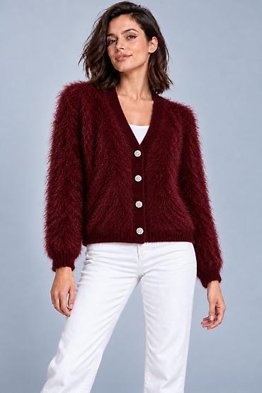 Bordo hırka, yenidir, istifadə edilməyib Ölçü 36-38 Yumuşaq material