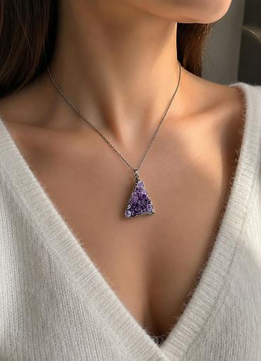Колье: Gümüşdur,ametist daşı klonu ile — 1