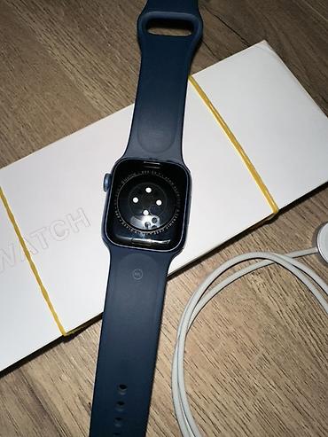 зарядка для эпл вотч 7: Apple Watch (алюминий) с темно‑синим спортивным ремешком. Always-on — 3