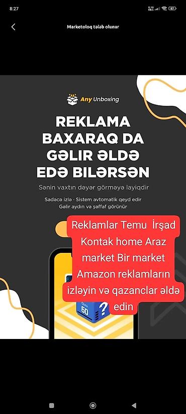 lohvələr: Any Unboxing – reklam izləmə ilə gəlir qazandıran mobil platforma — 1