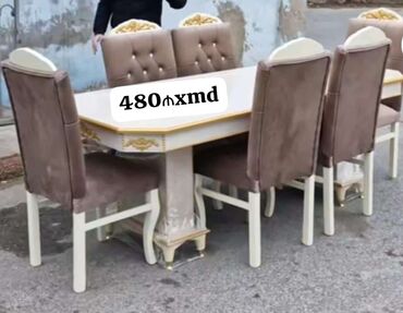 masa ve oturacaqlar: Qonaq otağı üçün, 6 nəfər