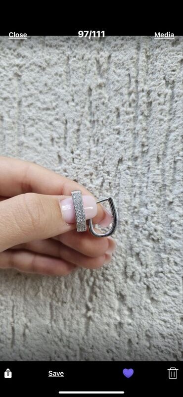 Prstenje: Unisex prsten, Gucci, Materijal: Cirkon, Srebro — 27