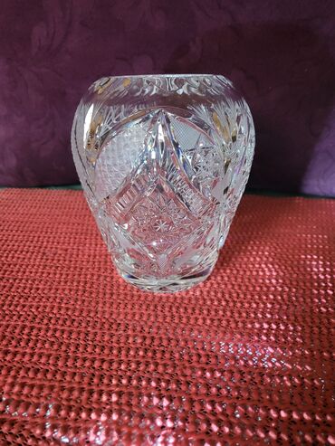 Ostali kućni dekor: Vaza nova kristal,led kristal,rucni rad. ceska. 70te. Vaza — 7